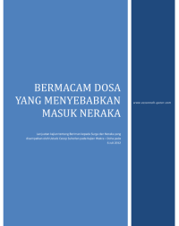 Image of (E) Bermacam Dosa Yang Menyebabkan Masuk Neraka