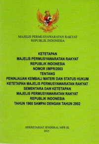Image of MAJELIS PERMUSYAWARATAN RAKYAT REPUBLIK INDONESIA