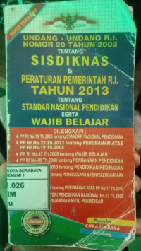 Image of Undang Undang RI nomor 20 Tahun 2003